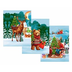 К-т полотенец "Праздник к нам приходит" 50*60 см. - 3 шт. рогожка хлопок 100%