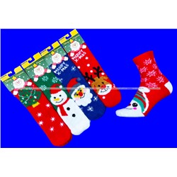 5 ПАР - AMIGOBS носки женские НОРКА "НОВОГОДНИЕ  ПУШИСТИКИ"