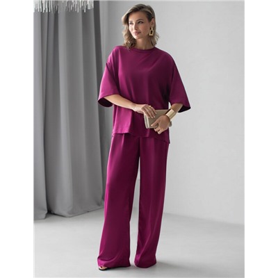 Блузка свободная из струящегося плотного сатина