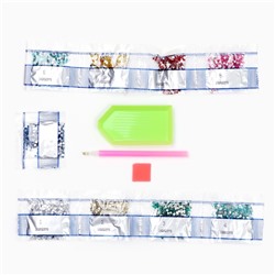 Сумка шопер с алмазной мозаикой «Новый год», частичное заполнение