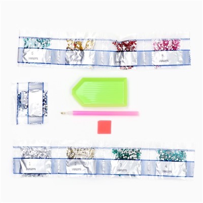 Сумка шопер с алмазной мозаикой «Новый год», частичное заполнение