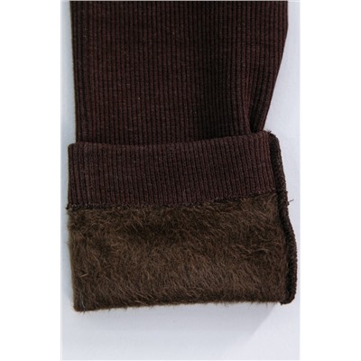 Лосины в рубчик утепленные (шоколад) Б14808-7М