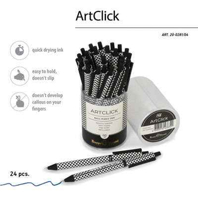 Ручка автоматическая шариковая 0.5мм "ArtClick.Шашечки" синяя 20-0281/04 Bruno Visconti