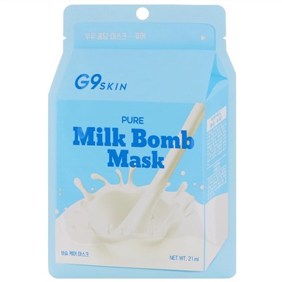 G9skin, Pure Milk Bomb, маска, 5 шт. по 21 мл
