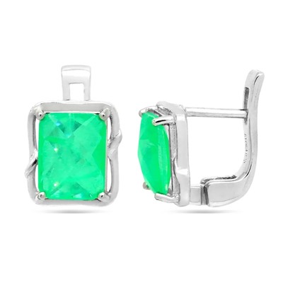 Серьги из серебра турмалин параиба айс выращ., Заира