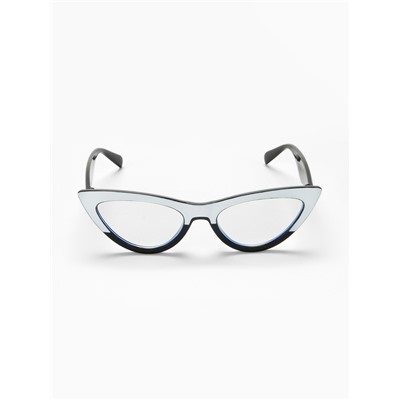 Очки для компьютера женские, имиджевые, ширина 15.2 см, дужка 14 см, линза 6.8×4.5 см, белые