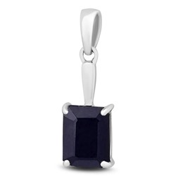 Подвеска, 1 сапфир корунд октагон 7х9 мм 2.68ct, Классика2