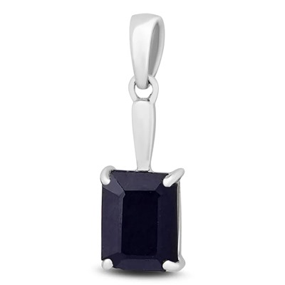 Подвеска, 1 сапфир корунд октагон 7х9 мм 2.68ct, Классика2