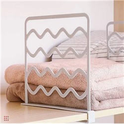 Разделитель вещей на полках с функцией подвеса галстуков, шарфов, 27,5x25,5x3см