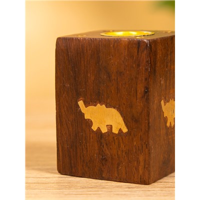 Подставка под благовония «Слон», 4.5×4.5×5.5 см, дерево шишам