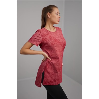 Женская удлиненная футболка с разрезами Happyfox