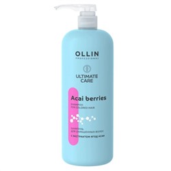 Ollin Шампунь для окрашенных волос с экстрактом ягод асаи / Ultimate Care, 1000 мл 21660
