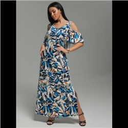 Платье Новелла (Синие цветы)