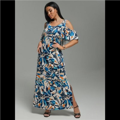 Платье Новелла (Синие цветы)