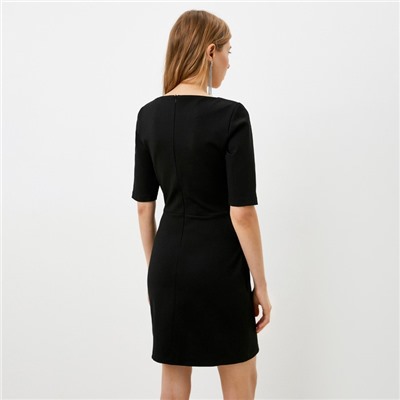 Платье женское мини с квадратным вырезом MIST, размер 50, цвет чёрный
