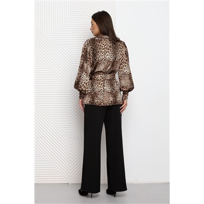 Блузка атласная нарядная с поясом 51060 НАТАЛИ, 1215225