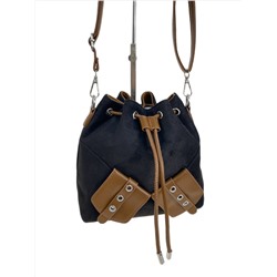 Женская сумка из искусственной замши, цвет  черный