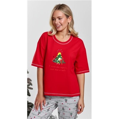 Костюм женский Праздник-3.1 (Красный)