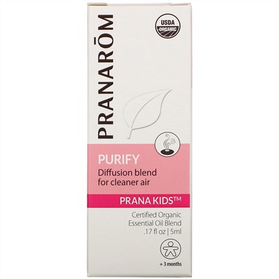 Pranarom, PRANA KIDS, Essential Oil, Purify, + 3 Months, .17 fl oz (5 ml)