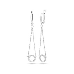 Серьги из серебра куб.циркон., Ю-21005 (1)