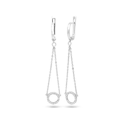 Серьги из серебра куб.циркон., Ю-21005 (1)