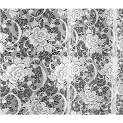 325330/260, БЛАГОРОДНЫЕ РОЗЫ, класс ЛЮКС, высота  260 см,  белоснежный цвет, объемный и фактурный вытканный рисунок.