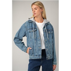 Женская джинсовая куртка с капюшоном Happyfox