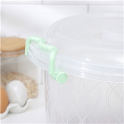 Контейнер пищевой Альтернатива, 8 л, пластик, прозрачный, ручки МИКС