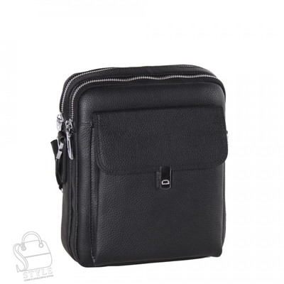 Сумка мужская кожаная 2604H black Heanbag