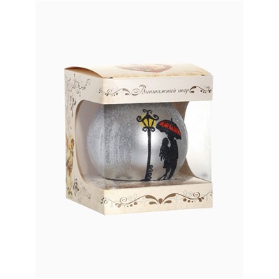 Ёлочный шар «Поцелуй под зонтом», d=8 см, МИКС