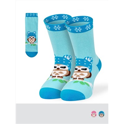 Omsa Носки OMSA kids   Calzino 21P64 плюш по стопе (совы)