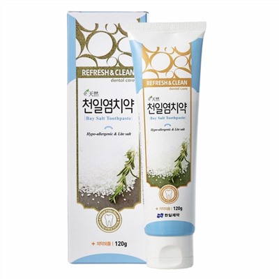 Hanil Зубная паста с морской солью / Refresh & Clean Dental Clean Bay Salt toothpaste, 120 г