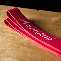 Эспандер ленточный многофункциональный ONLYTOP, 208×4.4×0.5 см, 17-54 кг, цвет красный