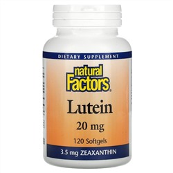 Natural Factors, лютеин, 20 мг, 120 капсул