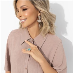 Рубашка из фактурной ткани, Шёлковая уверенность (капучино)