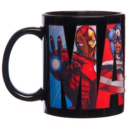 УЦЕНКА Кружка-хамелеон, черная, 330 мл «Супер-герои», Мстители