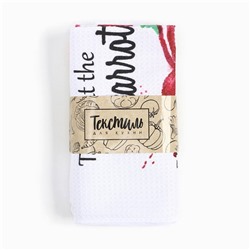 Набор кухонных полотенец «Доляна. Овощи», 40×60±3 см, 3 шт., 100% пэ