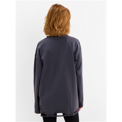 Лонгслив женский MINAKU: One Most Brand, графитовый, размер onesize