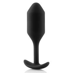 Чёрная пробка для ношения B-vibe Snug Plug 2 - 11,4 см.