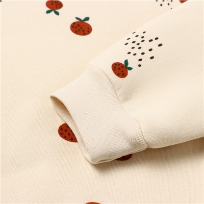 Костюм детский (толстовка, брюки) «Крошка Я» Oranges, рост 62-68 см, зелёный, молочный