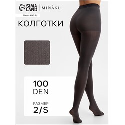 Женские колготки MINAKU 100 ден, графит, размер 2/S