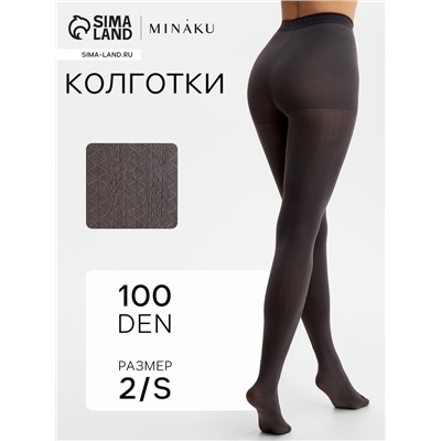 Женские колготки MINAKU 100 ден, графит, размер 2/S