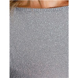 Джемпер свободный тонкой вязки из вискозы с люрексом