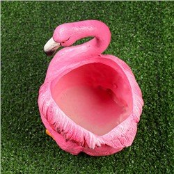Декоративное кашпо для цветов «Фламинго», 1 л, 17×15×17 см, полистоун