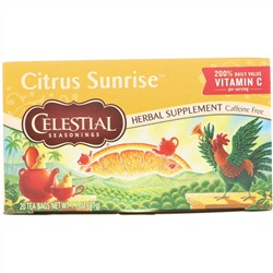 Celestial Seasonings, Травяной чай, цитрусовый рассвет, без кофеина, 20 чайных пакетиков, 1,7 унции (47 г)