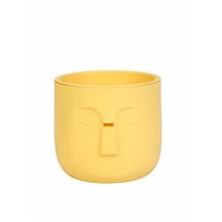 УЦЕНКА Кашпо со вставкой 0,65л d11,5см h10,5см "СТИВ", цвет банановый