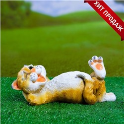 Садовая фигура из полистоуна «Ленивый Кот», 12.5×11×23 см