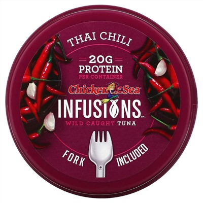Chicken of the Sea, Infusions Wild Caught Tuna, Thai Chili,  2.8 oz (80 g)