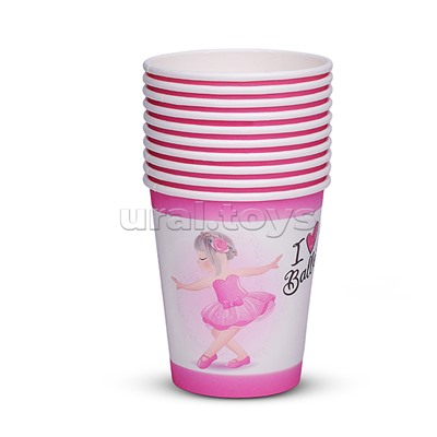 Набор посуды одноразовой "Балерина" стаканы (10 шт)