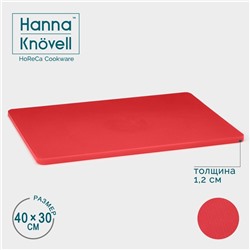Доска профессиональная разделочная Hanna Knövell, 40×30×1.2 см, полиэтилен, красная